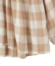 Green Parks 【しゃれシャツ】イージーケアＶネックチェックブラウス