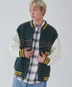 WEGO 【ユニセックス着用ITEM/MLサイズ展開】サガラワッペンスウェットスタジャン