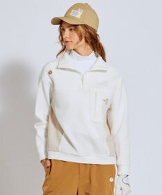 PW CIRCULUS 今が旬トップス！【ドライな肌触り / UV遮蔽率98.9% UVカット / ストレッチ】【WOMEN】ワッフルハーフジップ  ゴルフウェア レディース