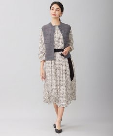 自由区 【セットアップ対応・ウエストゴム】スクラッチチェックプリント スカート