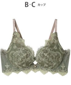 AMPHI ブラジャー 谷間メイク 脇高設計 細身え効果 Gカップまで対応 大きいサイズ 【Glama-Rich グラマリッチ 脇スッキリタイプ】ブラ BYJ603 アンフィ／ワコール