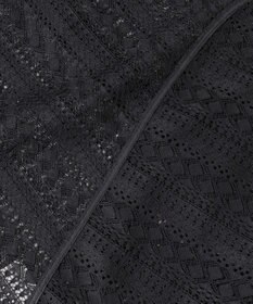 ICB 【洗える】 ストライプラッセルレース シャツ