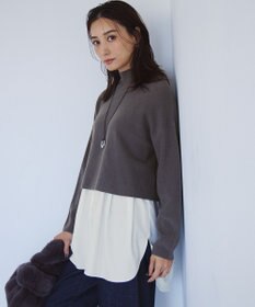 23区 【洗える】レイヤードコンビ ニット