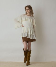 GRACE CONTINENTAL シフォンフリルブラウス