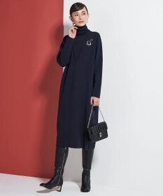 ICB 【WEB限定カラーあり】ウールブレンドスムース レイヤードデザインワンピース