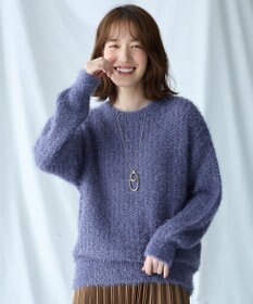 ANY 【洗濯機可】フェザーメッシュニット