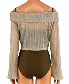 San-ai Resort（三愛水着楽園） オフショルダートップス付き3点セット水着　9M　【San-ai Resort（サンアイリゾート）】