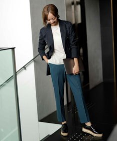 ANY SIS 【蓄熱効果】サーモトロン 2WAYストレッチ テーパードパンツ