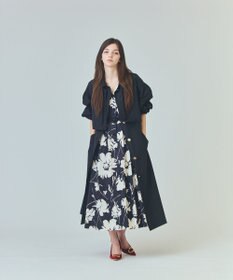 GRACE CONTINENTAL バイカラーボタニカルドレス