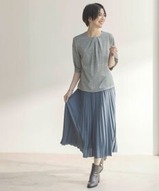 J.PRESS LADIES L 【洗える】ノルディス2wayジョーゼット プリーツ スカート