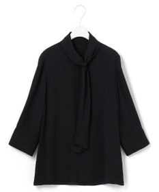 ICB L 【接触冷感・UVケア・速乾・洗える】BackSatinAmunzen ボウタイブラウス