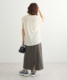 Green Parks ドロストイージーウエスト裏毛Ｉラインスカート