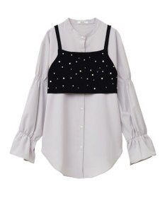 earth music&ecology ＳＥＴ２点パールビスチェ＋シャツ