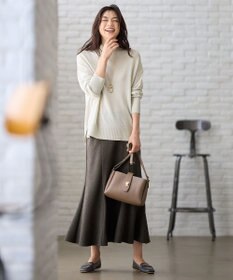 ANY 【ウエストゴム】ライトツイードマーメーイドスカート