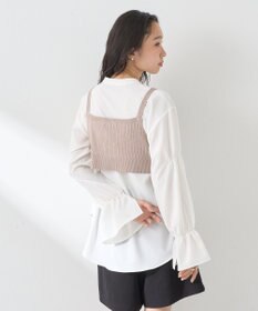 earth music&ecology ＳＥＴ２点パールビスチェ＋シャツ