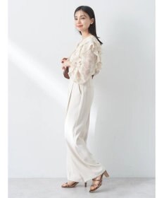 earth music&ecology 花柄ラッフルブラウス