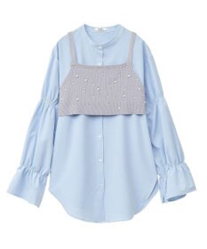 earth music&ecology ＳＥＴ２点パールビスチェ＋シャツ