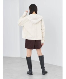 earth music&ecology パーカー付きミリタリーブルゾン