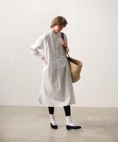 LENO STRIPE SHIRTS DRESS / ストライプシャツドレス