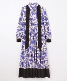 GRACE CONTINENTAL フラワープリントティアードワンピース