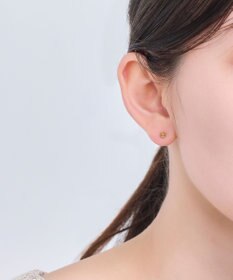 Phoebe 【金属アレルギー対応】プチフラワービジュースタッドピアス　オレンジ/ニッケルフリー（片耳）