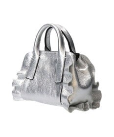 INTER-CHAUSSURES 【RIPANI】メタリックレザーフリルデザインミニバッグ