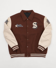 WEGO 【25年秋冬新作/ユニセックス着用ITEM/SMLサイズ展開】メルトンワッペンスタジャン