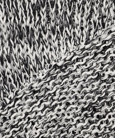 BEIGE， 【洗える・STORY 6月号掲載】THYME / クルーネックコットンメッシュニット