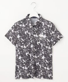 23区GOLF 【WOMEN】【接触冷感・UVケア・吸水速乾】ブーゲンビリア柄 ポロシャツ