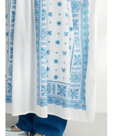 CRAFT STANDARD BOUTIQUE パネル柄ウエスト切り替えボリュームワンピース