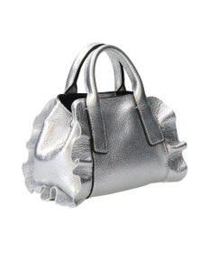 INTER-CHAUSSURES 【RIPANI】メタリックレザーフリルデザインミニバッグ