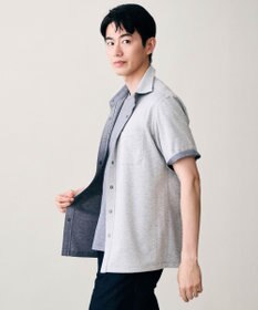 JOSEPH ABBOUD 【キングサイズ・ジャージー素材・ストレッチ】バーシブルジャージー シャツ