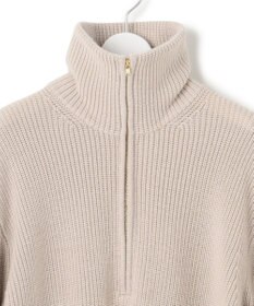 23区 L 【洗える】ウールコード ハーフジップ ニット