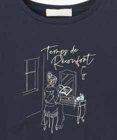 ANY SIS L 線画×刺繍ロゴ Tシャツ