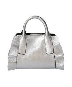 INTER-CHAUSSURES 【RIPANI】メタリックレザーフリルデザインミニバッグ