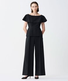 uncrave プルーフダブルクロス ラッフルブラウス