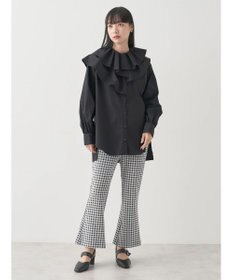 earth music&ecology ラッフルフリルチュニックブラウス