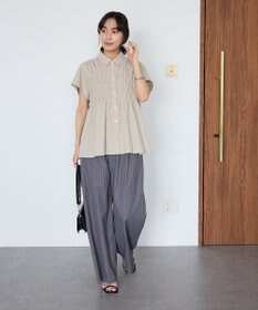 CRAFT STANDARD BOUTIQUE シャーリングショートスリーブブラウス