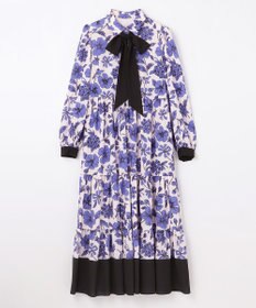 GRACE CONTINENTAL フラワープリントティアードワンピース