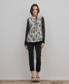 GRACE CONTINENTAL アニマルジャガードペプラムベスト