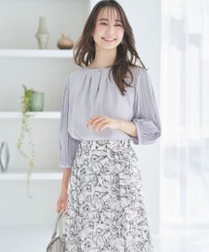 ANY SIS S 【洗える】プリーツスリーブ ブラウス