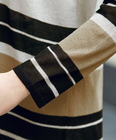 Tiaclasse マルチボーダーカーディガン