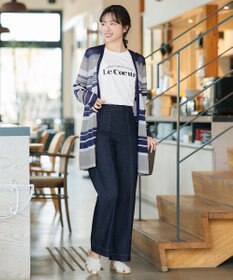 Tiaclasse マルチボーダーカーディガン