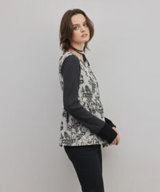 GRACE CONTINENTAL アニマルジャガードペプラムベスト