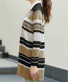 Tiaclasse マルチボーダーカーディガン