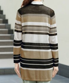 Tiaclasse マルチボーダーカーディガン