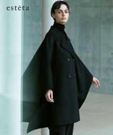 23区 【エステータ】ウールリバー ポンチョ コート