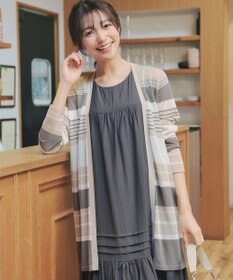 Tiaclasse マルチボーダーカーディガン