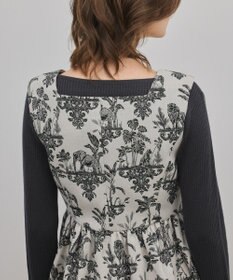 GRACE CONTINENTAL アニマルジャガードペプラムベスト