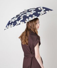 MOONBAT 【 遮光率100％/遮熱/UV/軽量】PAUL&JOE ACCESSOIRES(ポール&ジョー) 晴雨兼用日傘 クリザンテーム 総柄 花柄 折りたたみ傘